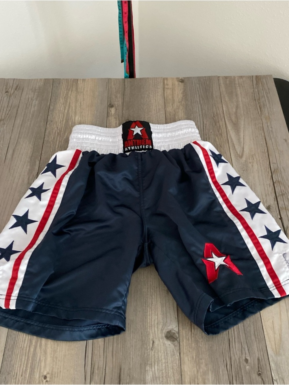 Anthem Athletics Muay Thai Kickboxing Mobility Shorts Red White Blue Medium